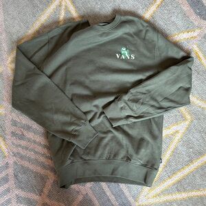 Vans Men's Olive Crewneck Sweatshirt w frog